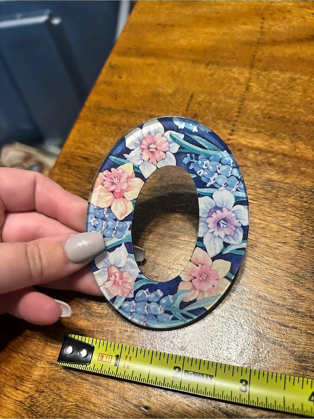 Vintage Cottagecore Farmhouse Floral Photo Frame Acrylic Magnet